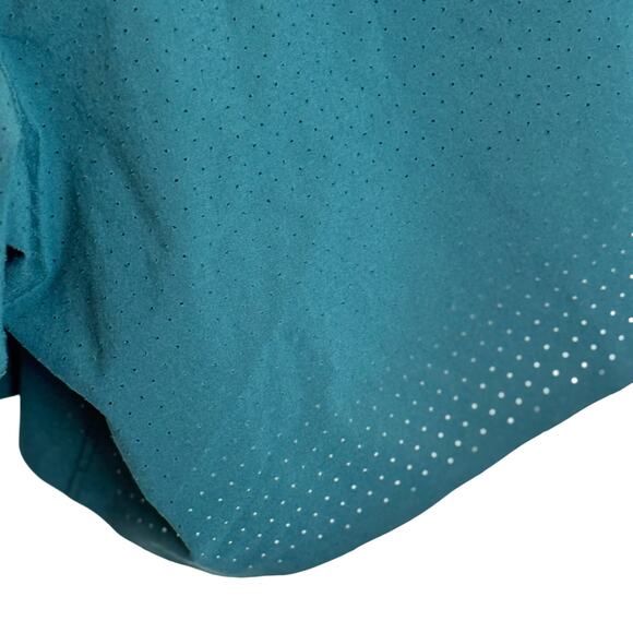 Lululemon Running Shorts Teal Perforated Zip Pocket Mens Size Small Running Gym - Picture 5 of 16